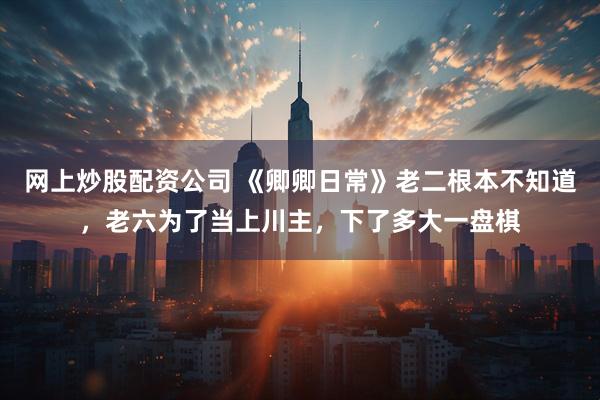 网上炒股配资公司 《卿卿日常》老二根本不知道，老六为了当上川主，下了多大一盘棋